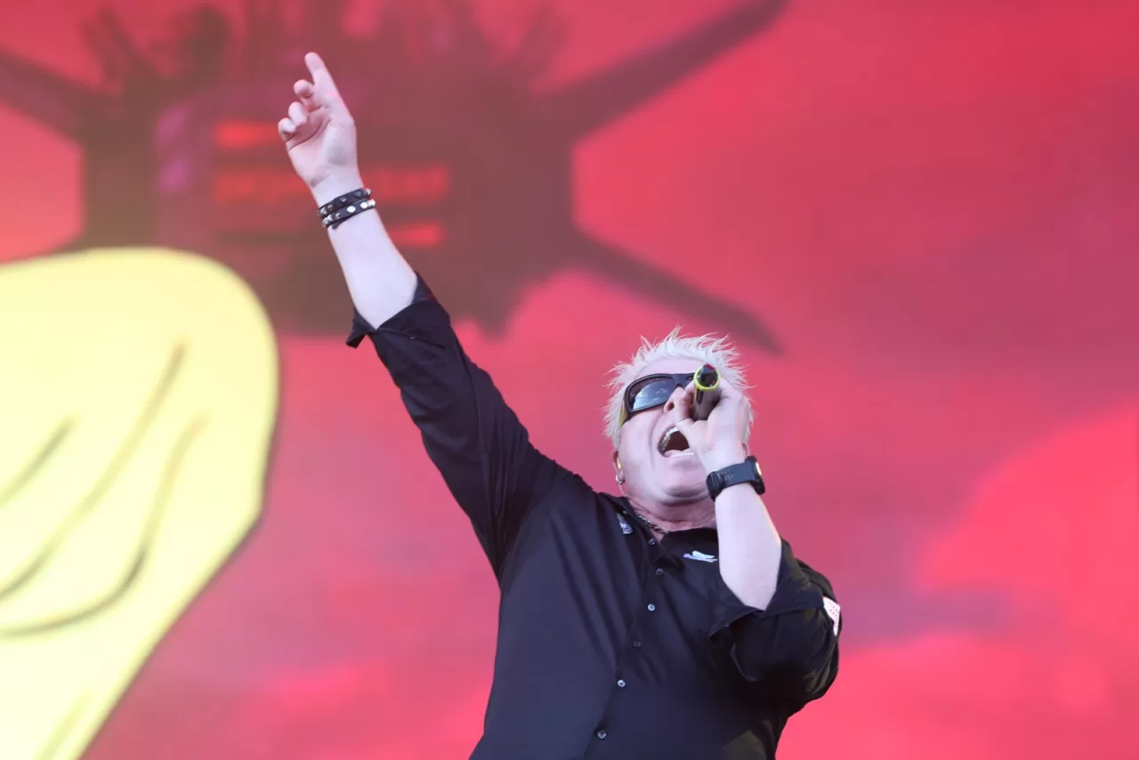 Dexter Holland of The Offspring singing at Rock im Park in 2022